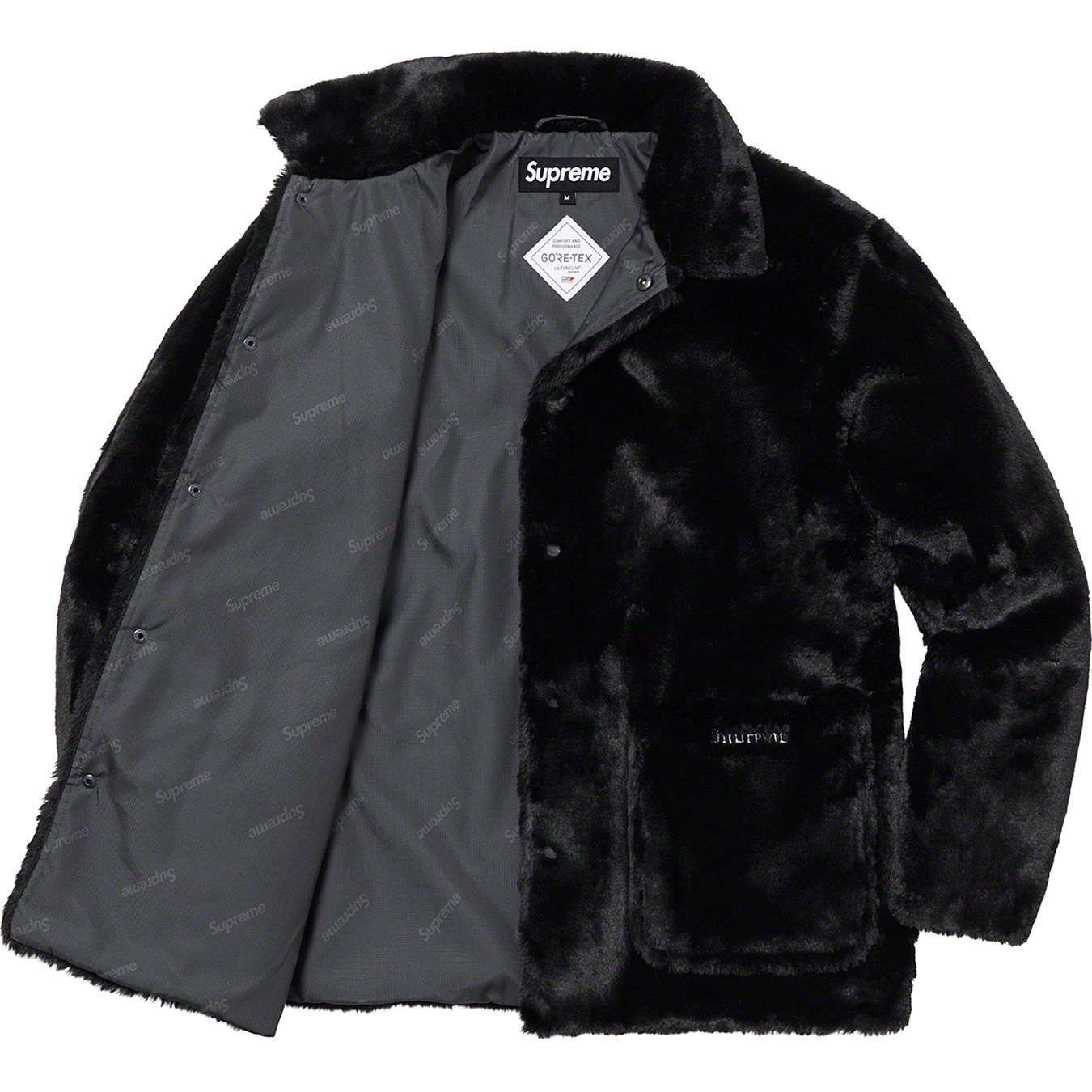 2-Tone Faux Fur Shop Coat view 6